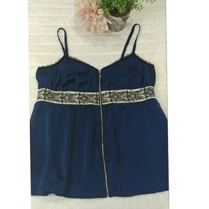 ➕ Xhilaration 💜 Navy Blue Silky Top